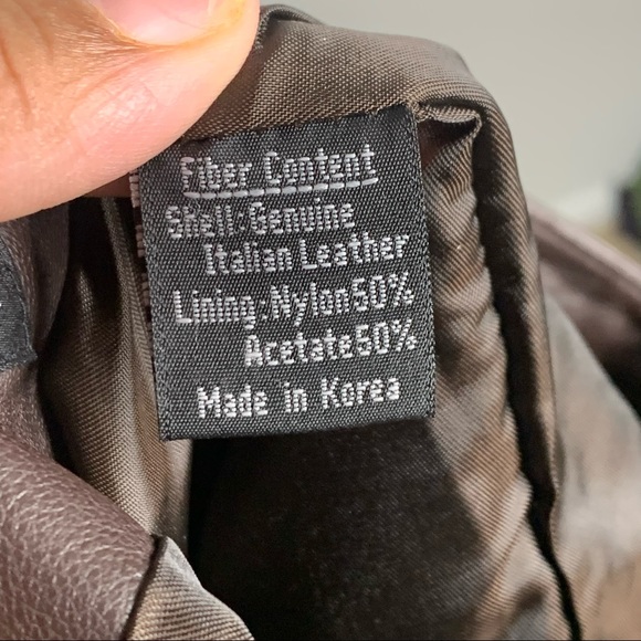 Shin Choi Italian Leather Skirt Brown Size 4. - Picture 7 of 9